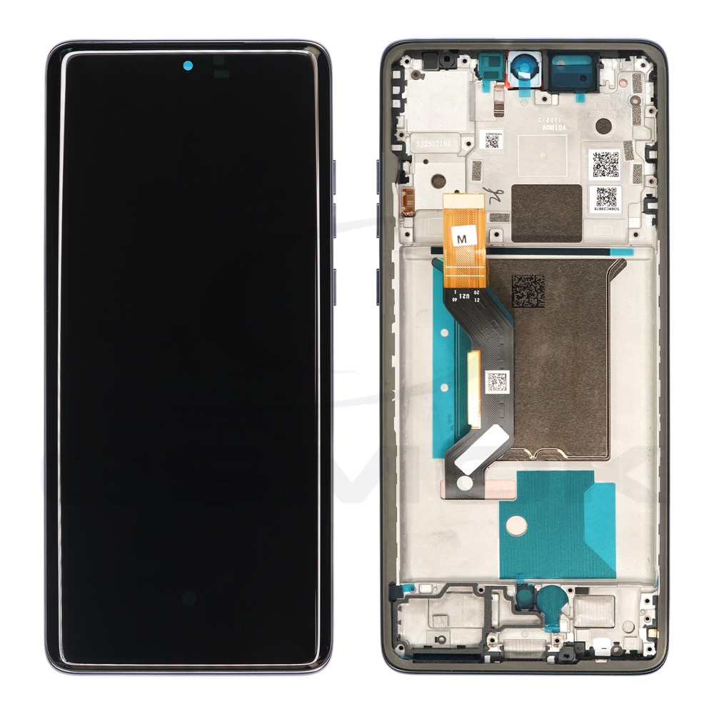 WYŚWIETLACZ LCD DO MOTOROLA EDGE 60 FUSION NIEBIESKI Z RAMKĄ 5D68C29878 ORYGINAŁ SERVICE PACK