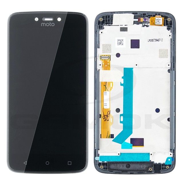 WYŚWIETLACZ LCD DO MOTOROLA MOTO C PLUS Z RAMKĄ CZARNY 5D68C08159 ORYGINAŁ SERVICE PACK