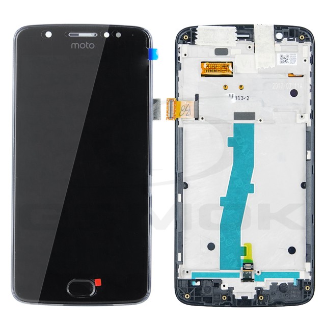 WYŚWIETLACZ LCD DO MOTOROLA MOTO E4 Z RAMKĄ SZARY 5D68C08195 ORYGINAŁ SERVICE PACK