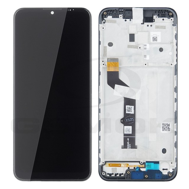 WYŚWIETLACZ LCD DO MOTOROLA MOTO E7 PLUS Z RAMKĄ CZARNY 5D68C17416 ORYGINAŁ SERVICE PACK