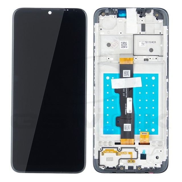 WYŚWIETLACZ LCD DO MOTOROLA MOTO E7 XT2095 Z RAMKĄ CZARNY 5D68C17784 ORYGINAŁ SERVICE PACK