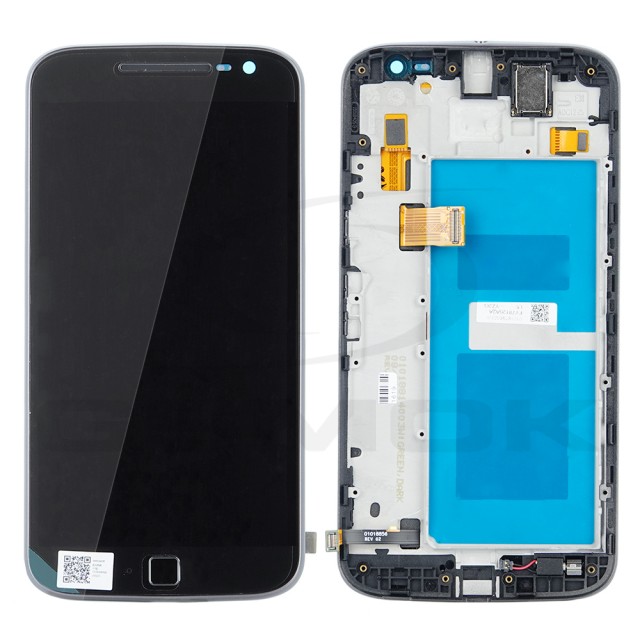 WYŚWIETLACZ LCD DO MOTOROLA MOTO G4 PLUS Z RAMKĄ CZARNY 01018796001W ORYGINAŁ SERVICE PACK
