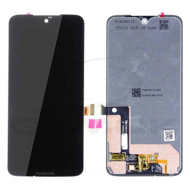 WYŚWIETLACZ LCD DO MOTOROLA MOTO G7 XT1962 G7 PLUS XT1965 CZARNY 5D68C13143 SD68C37285 5D68C13143PW ORYGINAŁ SERVICE PACK