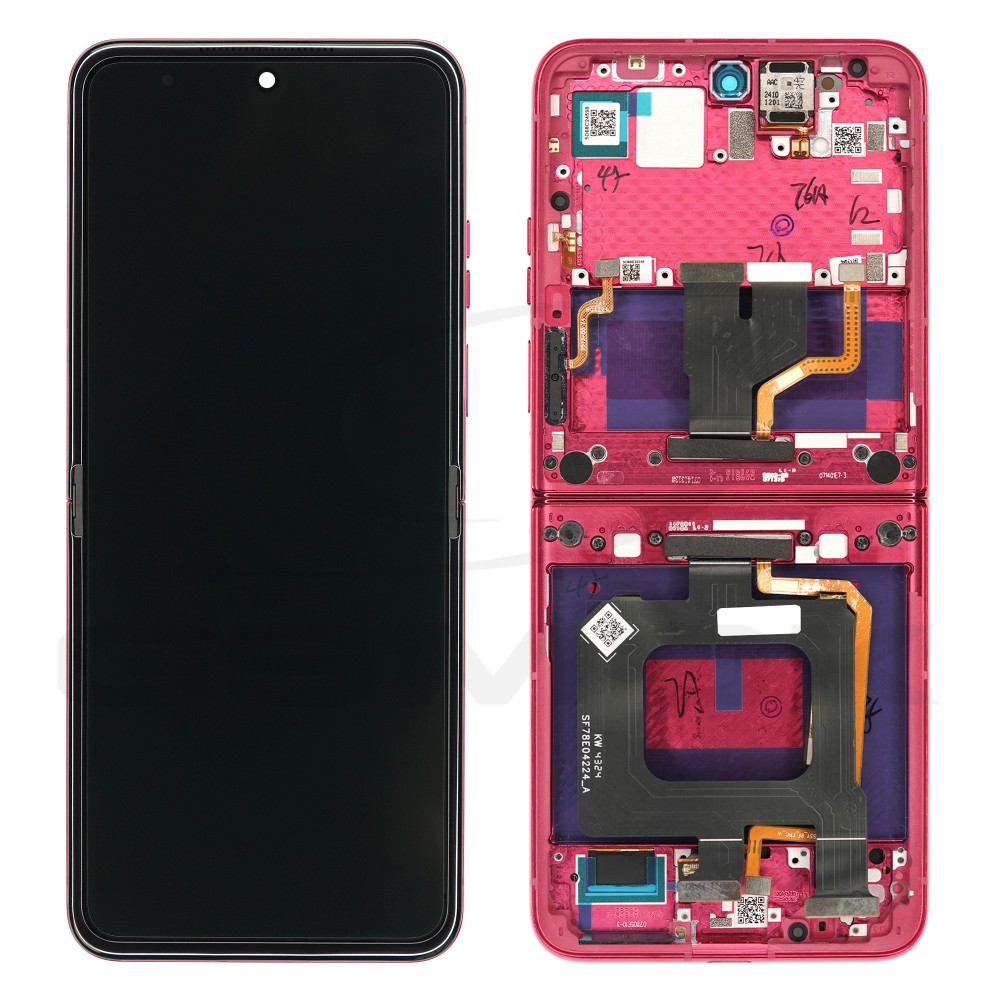WYŚWIETLACZ LCD DO MOTOROLA RAZR 50 ULTRA RÓŻOWY Z RAMKĄ 5D68C25123 5D68C24598 ORYGINAŁ SERVICE PACK