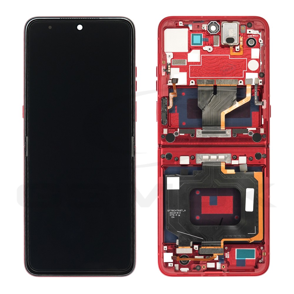 WYŚWIETLACZ LCD DO MOTOROLA RAZR 60 ULTRA 5D68C30153 5D68C30150 CZERWONY ORYGINAŁ SERVICE PACK
