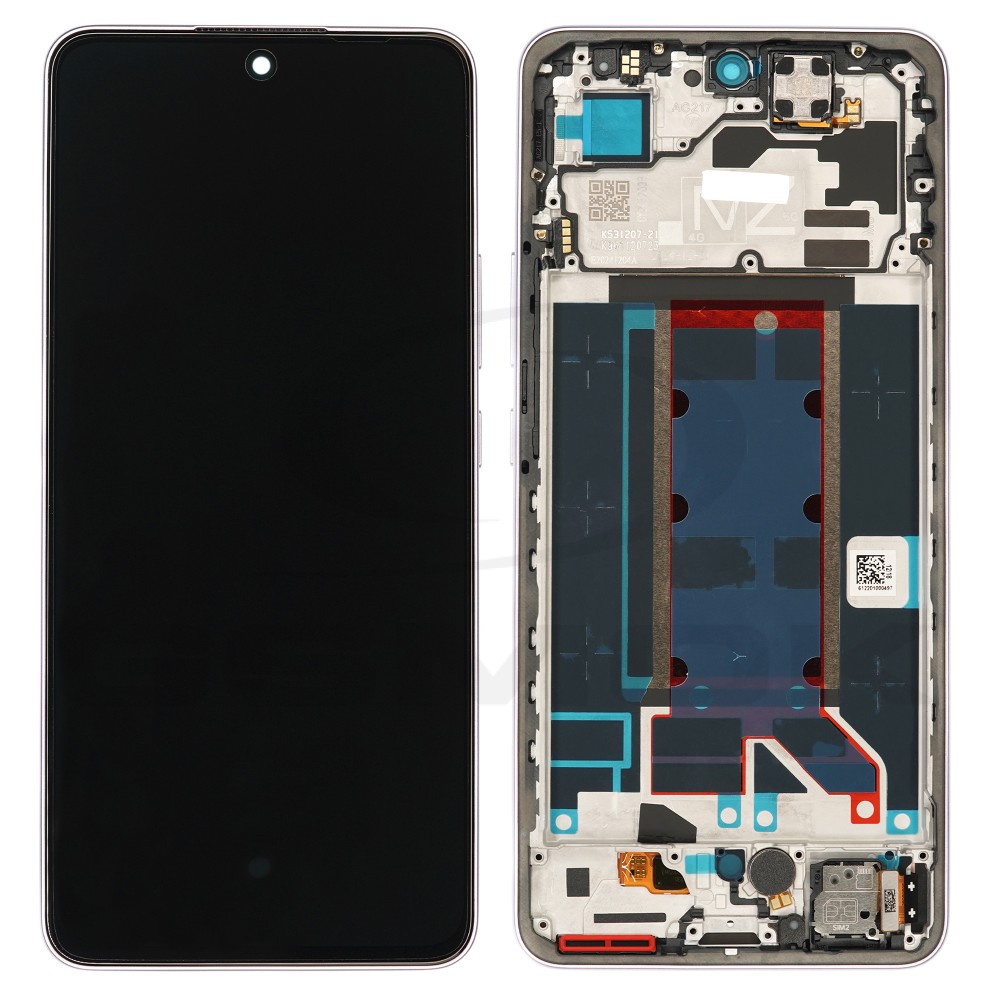 WYŚWIETLACZ LCD DO OPPO RENO 13F / 13FS CPH2699 FIOLETOWY Z RAMKĄ 621029000450 ORYGINAŁ SERVICE PACK