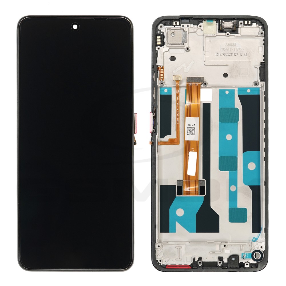 WYŚWIETLACZ LCD DO REALME C75 Z RAMKĄ + CZERWONY PRZYCISK 621029000457 ORYGINAŁ SERVICE PACK