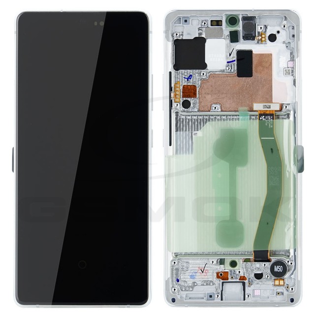 WYŚWIETLACZ LCD DO SAMSUNG G770 GALAXY S10 LITE BIAŁY PRISM Z RAMKĄ GH82-22044B GH82-21672B GH82-21992B GH82-22045B ORYGINAŁ SERVICE PACK