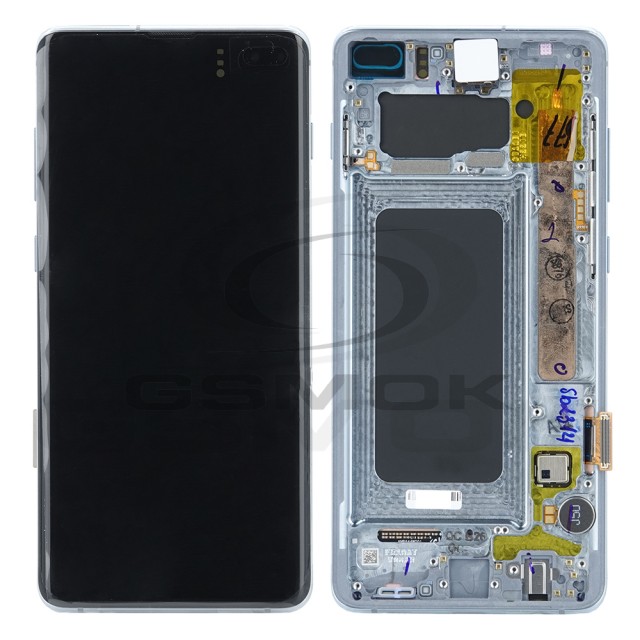 WYŚWIETLACZ LCD DO SAMSUNG G975 GALAXY S10 PLUS NIEBIESKI Z RAMKĄ GH82-18849C GH82-18834C GH82-18853C GH82-18857C ORYGINAŁ SERVICE PACK