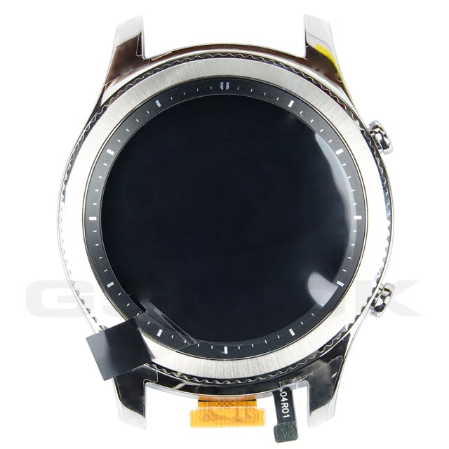 WYŚWIETLACZ LCD DO SAMSUNG R770 GALAXY GEAR S3 CLASSIC SREBRNY Z RAMKĄ GH97-19608A ORYGINAŁ SERVICE PACK