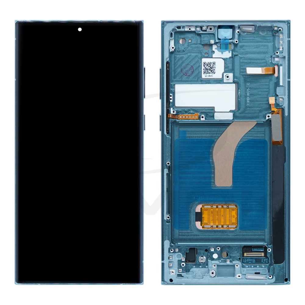 WYŚWIETLACZ LCD + PANEL DOTYKOWY KOMPLET SAMSUNG S908 GALAXY S22 ULTRA ZIELONY Z RAMKĄ EU [OLED SOFT]