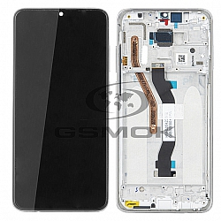 WYŚWIETLACZ LCD DO XIAOMI REDMI NOTE 8 PRO Z RAMKĄ SINGLE SIM BIAŁY 56000300G700 56000B00G700 ORYGINAŁ SERVICE PACK