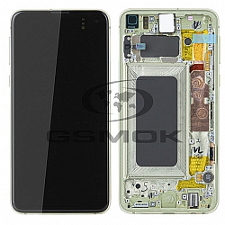 WYŚWIETLACZ LCD DO SAMSUNG G970 GALAXY S10E ŻÓŁTY Z RAMKĄ GH82-18852G GH82-18836G ORYGINAŁ SERVICE PACK