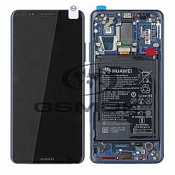 WYŚWIETLACZ LCD DO HUAWEI MATE 10 PRO BLA-L09 Z RAMKĄ I BATERIĄ NIEBIESKI 02351RVH ORYGINAŁ SERVICE PACK
