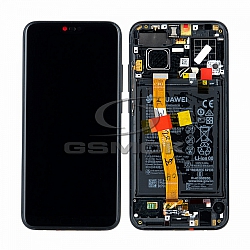 WYŚWIETLACZ LCD DO HUAWEI HONOR 10 Z RAMKĄ I BATERIĄ CZARNY 02351XBM ORYGINAŁ SERVICE PACK