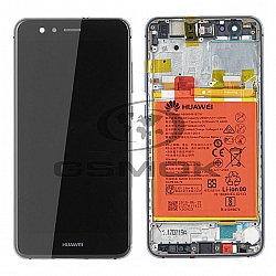 WYŚWIETLACZ LCD DO HUAWEI P10 LITE WAS-LX1A Z RAMKĄ I BATERIĄ CZARNY 02351FSE 02351FSG ORYGINAŁ SERVICE PACK