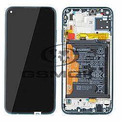 WYŚWIETLACZ LCD DO HUAWEI P40 LITE Z RAMKĄ I BATERIĄ ZIELONY 02353KGA ORYGINAŁ SERVICE PACK