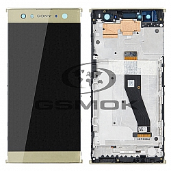 WYŚWIETLACZ LCD DO SONY XPERIA XA2 ULTRA H4213 Z RAMKĄ ZŁOTY U50056091 78PC2300040 ORYGINAŁ SERVICE PACK