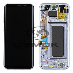 WYŚWIETLACZ LCD DO SAMSUNG G955 GALAXY S8 PLUS FIOLET / ORCHID GREY Z RAMKĄ GH97-20470C GH97-20564C GH97-20565C GH97-20469C ORYGINAŁ SERVICE PACK