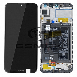 WYŚWIETLACZ LCD DO HUAWEI Y7 2019 Z RAMKĄ I BATERIĄ CZARNY 02352LHQ 02352KCV 02352KCY ORYGINAŁ SERVICE PACK