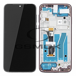 WYŚWIETLACZ LCD DO MOTOROLA MOTO G8 PLUS Z RAMKĄ CZERWONY 5D68C15529 5D68C15529PW ORYGINAŁ SERVICE PACK