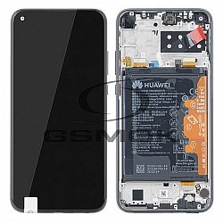 WYŚWIETLACZ LCD DO HUAWEI P40 LITE E Z RAMKĄ I BATERIĄ CZARNY 02353FMW ORYGINAŁ SERVICE PACK
