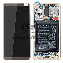 WYŚWIETLACZ LCD DO HUAWEI MATE 10 PRO BLA-L09 Z RAMKĄ I BATERIĄ BRĄZOWY 02351RQM ORYGINAŁ SERVICE PACK