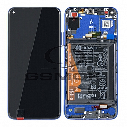 WYŚWIETLACZ LCD DO HUAWEI HONOR 20 / NOVA 5T Z RAMKĄ I BATERIĄ NIEBIESKI 02352TNQ 02352SMQ ORYGINAŁ SERVICE PACK