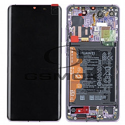 WYŚWIETLACZ LCD DO HUAWEI P30 PRO Z RAMKĄ I BATERIĄ FIOLET 02353DGM ORYGINAŁ SERVICE PACK