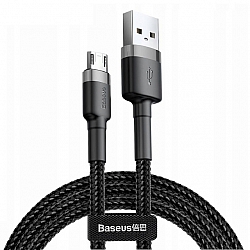 KABEL USB MICRO USB 1.5A 2M DWUSTRONNY BASEUS CAMKLF-CG1 SZARY