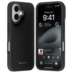 ETUI MERCURY SILICONE IPHONE 16 CZARNY