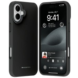 ETUI MERCURY SILICONE IPHONE 16 PLUS CZARNY