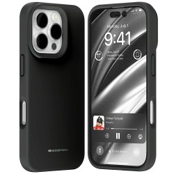 ETUI MERCURY SILICONE IPHONE 16 PRO CZARNY