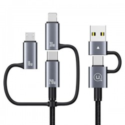 KABEL USAMS SUFENG SERIES 6W1 240W FAST CHARGING 1.2M CZARNY