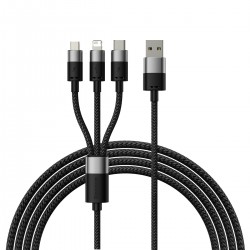 KABEL USB 3W1 1.2M 3.5A BASEUS STARSPEED CAXS000001 CZARNY