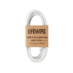 KABEL USB-C DO LIGHTNING 3A 15W 1M BIAŁY BULK