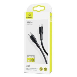 KABEL USB-C DO USB-C 100W 5A 1.2M USAMS U43 SJ459USB01 US-SJ459 CZARNY