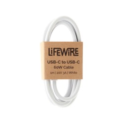 KABEL USB-C DO USB-C 3A 60W 1M BIAŁY BULK