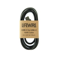 KABEL USB-C DO USB-C 3A 60W 1M CZARNY BULK