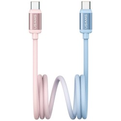 KABEL USB-C DO USB-C 60W 1.2M USAMS BICOLOR SERIES SJ756 NIEBIESKO-RÓŻOWY
