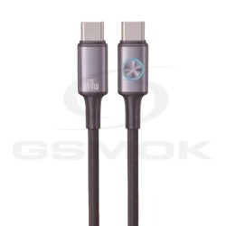 KABEL USB-C DO USB-C 60W 1.2M USAMS HUAN SERIES SJ752 SJ752USB01 CZARNY