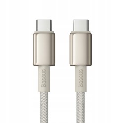 KABEL USB-C DO USB-C BASEUS TUNGSTEN GOLD 100W 1M PD P10319800G21-00 ZŁOTY