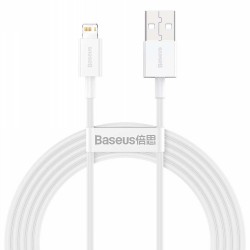 KABEL USB DO LIGHTNING 2.4A 2M BASEUS SUPERIOR CALYS-C02 BIAŁY