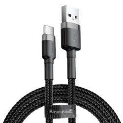 KABEL USB DO USB-C 0.5M 3A BASEUS CAFULE CATKLF-AG1 CZARNO-SZARY