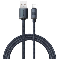 KABEL USB DO USB-C 100W 1.2M BASEUS CRYSTAL SHINE SERIES CAJY000401 CZARNY