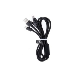 KABEL USB MAXLIFE 2.1A 1M 3W1 MICRO USB / USB-C / LIGHTNING CZARNY