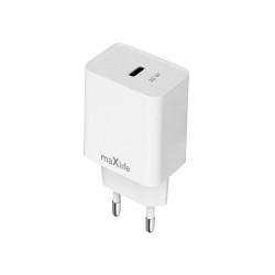 ŁADOWARKA SIECIOWA MAXLIFE USB-C MXTC-13-20C 20W PD BIAŁA