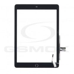 PANEL DOTYKOWY IPAD 6 / AIR 2018 (A1893, A1954) CZARNY Z TAŚMĄ KLEJĄCĄ I PRZYCISKIEM HOME