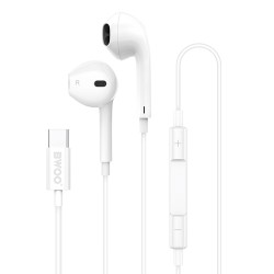 SŁUCHAWKI HF STEREO BWOO HF175 USB-C BIAŁE