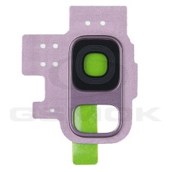 SZYBKA APARATU/KAMERY SAMSUNG G960 GALAXY S9 FIOLETOWA Z RAMKĄ